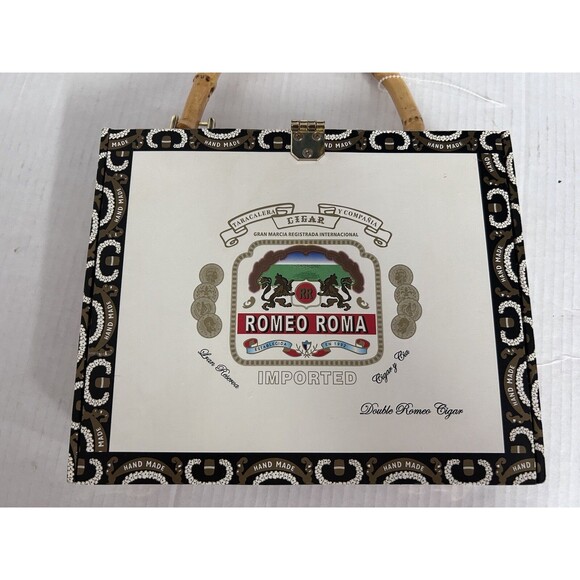 Cigar Box Jackpot Purse Cards Dice Gambling Las Vegas Purse top handle - Picture 7 of 16